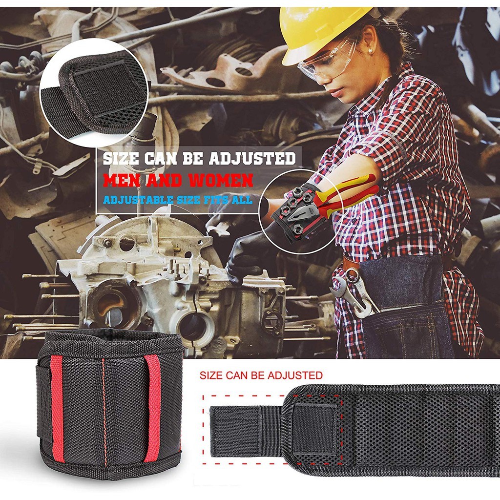 Gelang Sabuk Magnet Alat Tukang Kontraktor Kontruksi Magnetic Wristband