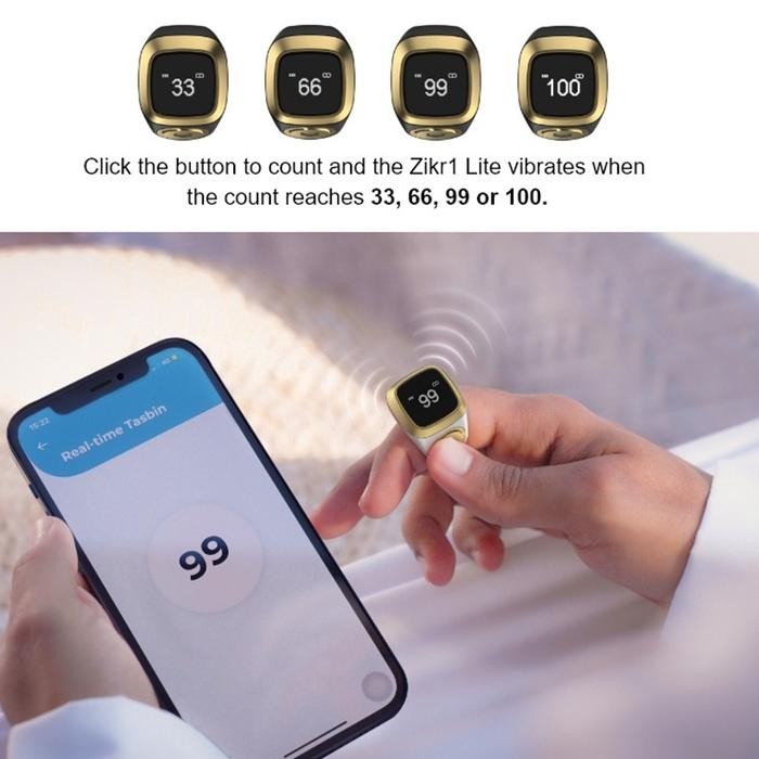 ZIKR RING ALUMINIUM ALLOY DIGITAL TASBIH SMART ZIKR RING Digital Tasbeeh