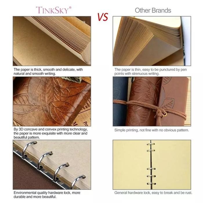 

Buku Catatan Binder Kulit Notebook Kulit A5 Note Book Unik Vintage #Gratisongkir