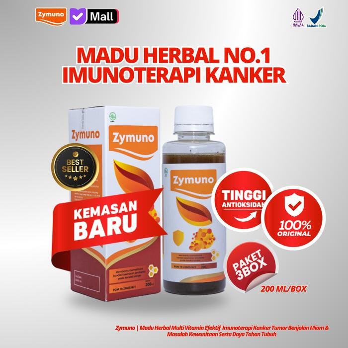 

Zymuno Madu Herbal 3 Box Multi Vitamin Imunoterapi Ampuh Lawan Kanker Benjolan Tumor dan Miom dengan