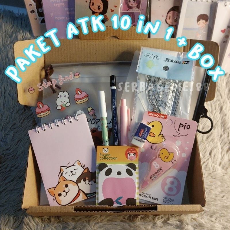 

FLASH SALE SERBAGEMES88 - SET ALAT TULIS 10 IN 1 LENGKAP / STATIONERY UNTUK HADIAH / HAMPERS KADO