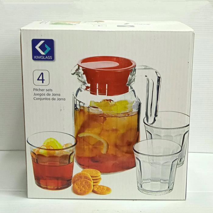 BEST SELLER pitcher set/teko set murah/kimglass nannos 4 pcs
