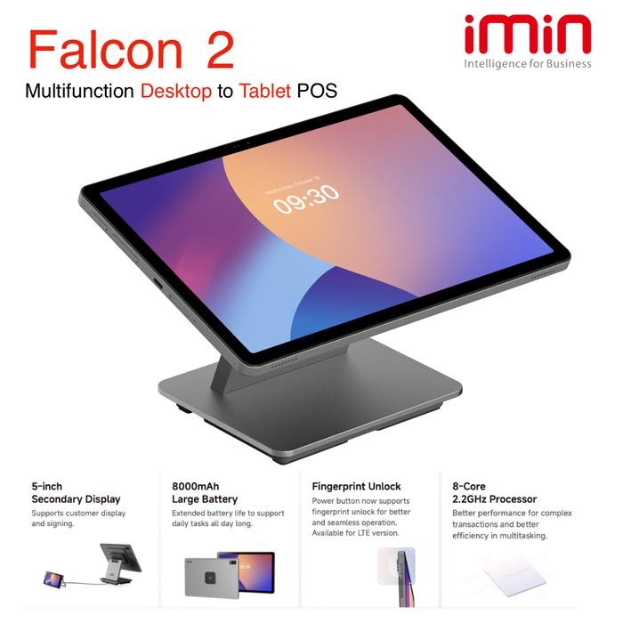 Mesin Kasir Pos Android Tablet - Desktop Imin Falcon 2 Lte 4G Wifi 4/64 Gb