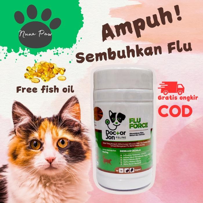 Vitan Kucing Flu Force Pilek Bersin Batuk Doctor Jon Obat Sakit