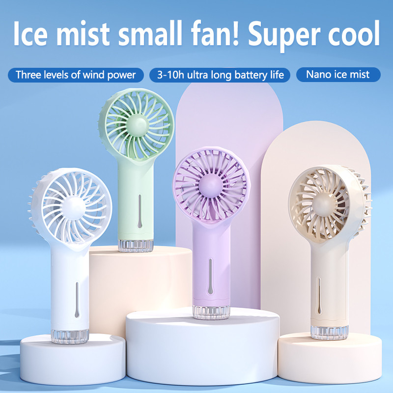 IMPORT Spray Handheld Fan USB Portable Mini Fan Silent Charging Fan Outdoor Spray Fan