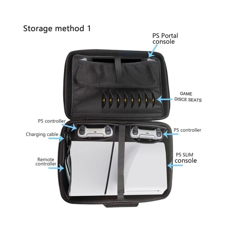 Tas Bag PS5 Koper PS5 Gaming Waterproof Travel Storage Eva PS5 Slim