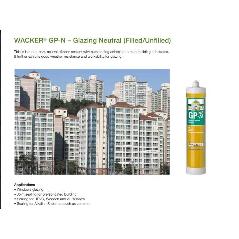 Wacker Sealant GP-Neutral 270ml / Silikon / Lem Kaca