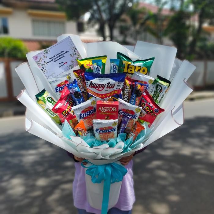 lyigyophile Buket snack. Buket makanan. Buket coklat. Handbuket snack makanan