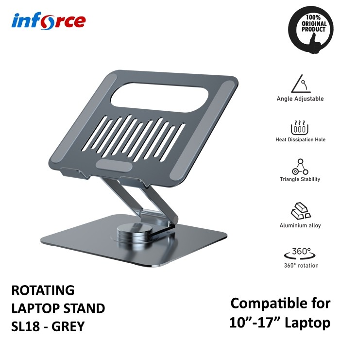 Inforce Rotating Laptop Stand SL18 360 Derajat Laptop Stand Holder 360 Derajat Stand Holder