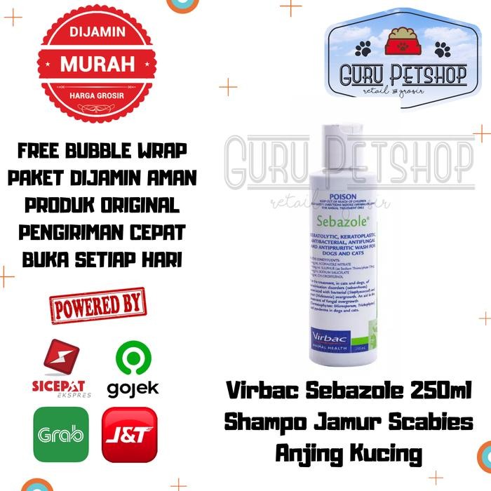 Virbac Sebazole 250Ml Sebazole Shampo Jamur Scabies Anjing Kucing