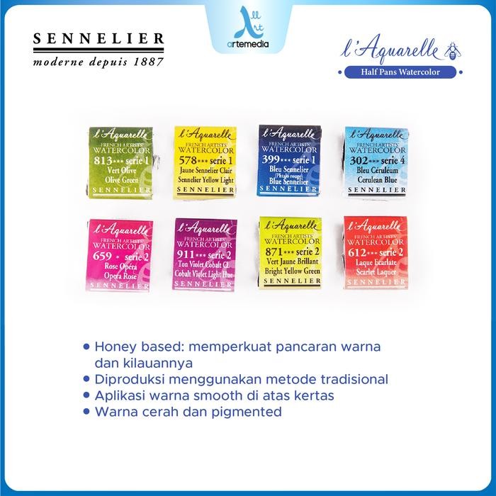 

Artemedia - Sennelier L Aquarelle Watercolor Half Pan Series 1 Cat Air - 02