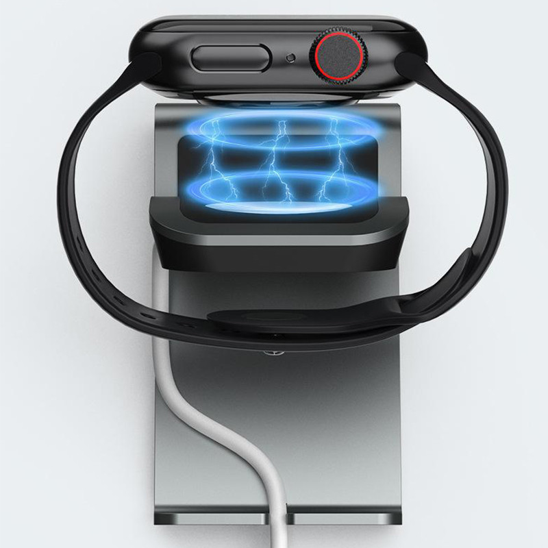 Aluminum Silicon Bracket Watch Charger Dock Station Holder For Apple Watch Series Se 8 7 6 5 4 3 2 1