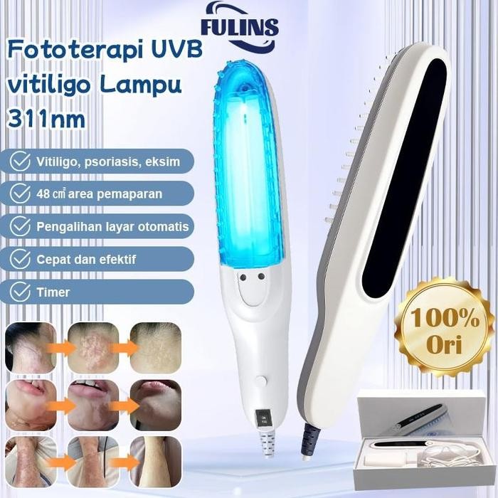 PROMO Fototerapi UVB vitiligo 311nm Lampu light portabel timernya Repigmen Psoriasis Vitiligo Eksim