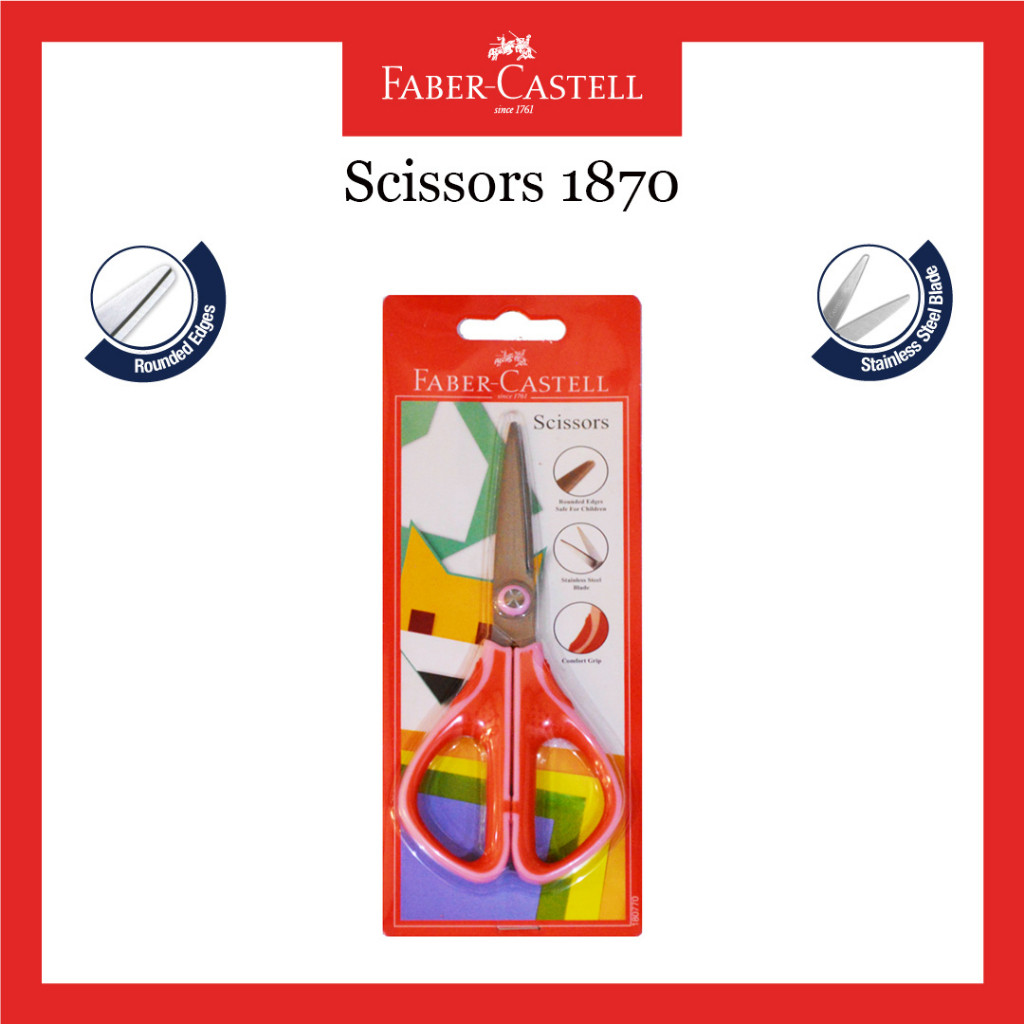 

Gunting Faber Castell Large 1870 / Scissors 1870 / Warna Biru dan Merah