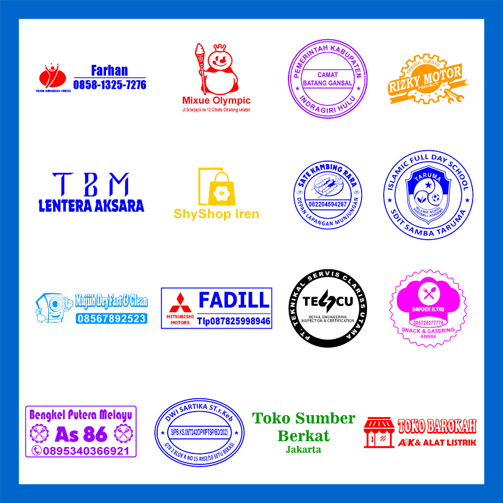 

Stempel, Stempel Otomatis Design Custom, Free tambah warna