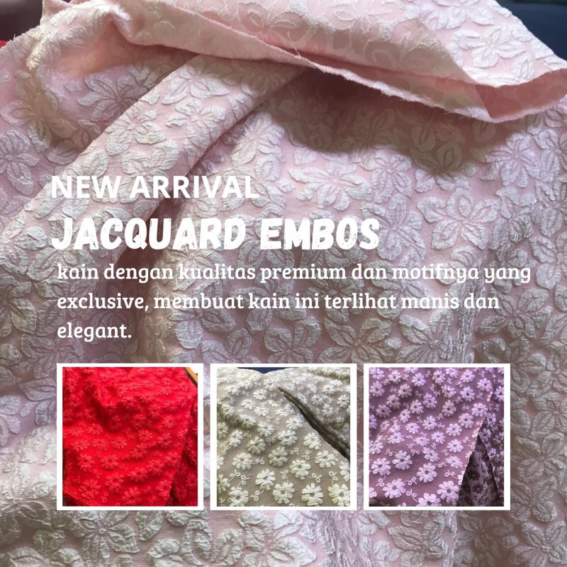 [COD] Jacquard Emboss Premium // Bahan Jacquard Embos // Kain Jacquard Emboss // Baha Meteran Harga