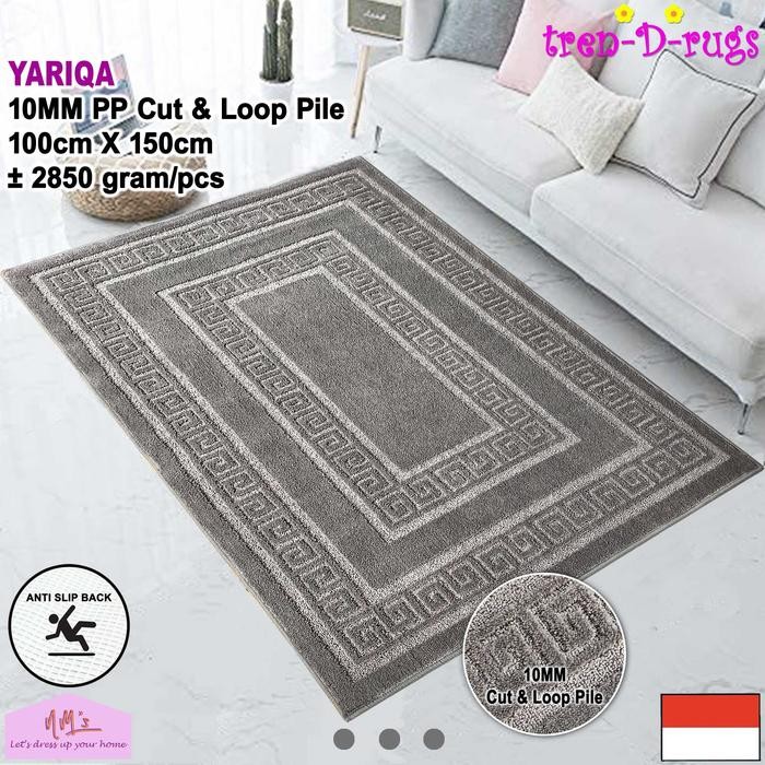 Karpet Lantai Tren-D-rugs karpet plush motif timbul 3d estetik modern 100x150 cm anti slip tebal bul