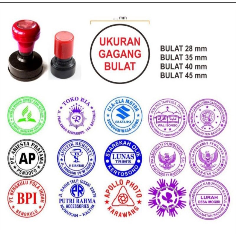 

stempel otomatis / flash stempel warna murah dan cepat