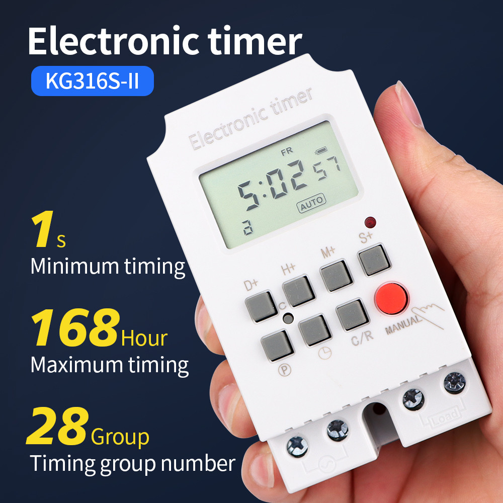 Kg316S 220Vac 25A Digital Timer Swit  Automatic Electronic Programmable Relay