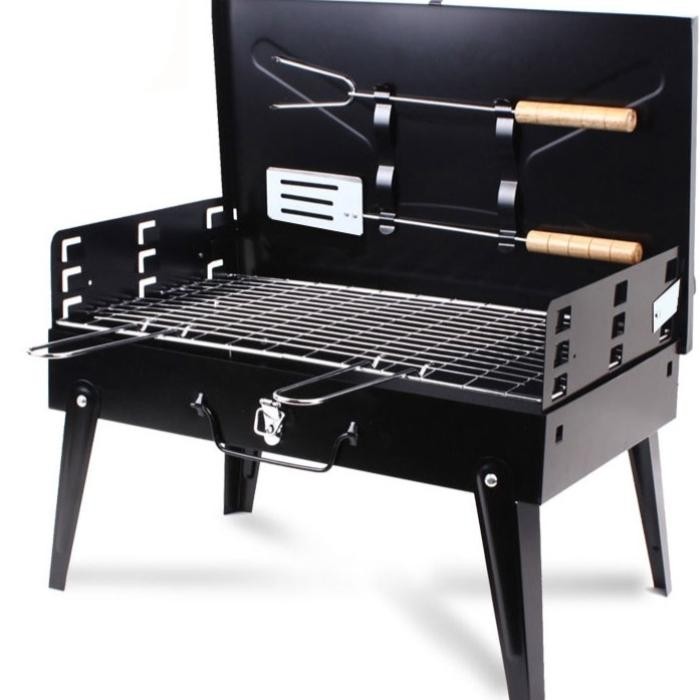 Alat Panggang Arang Lipat Sate BBQ Sosis Ayam Bakar Pemanggang Lipat