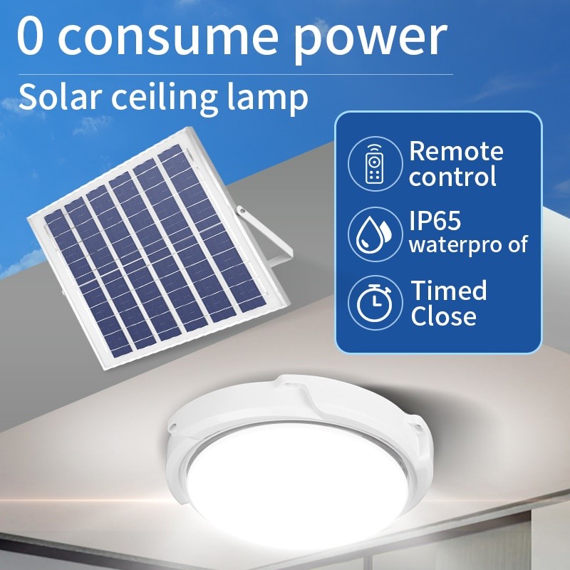 Solar Ceiling Lampu Lampu Solar Cell Lampu Langit-langit Surya LED Modern Solar Light Indoor Ceiling