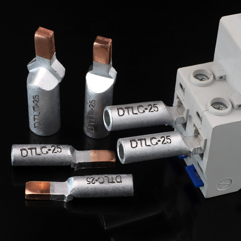 10PCS Skun Tusuk Pin Gepeng DTLC-25 Sekun Kabel Terminal Wire Cable Connector Non Insulated