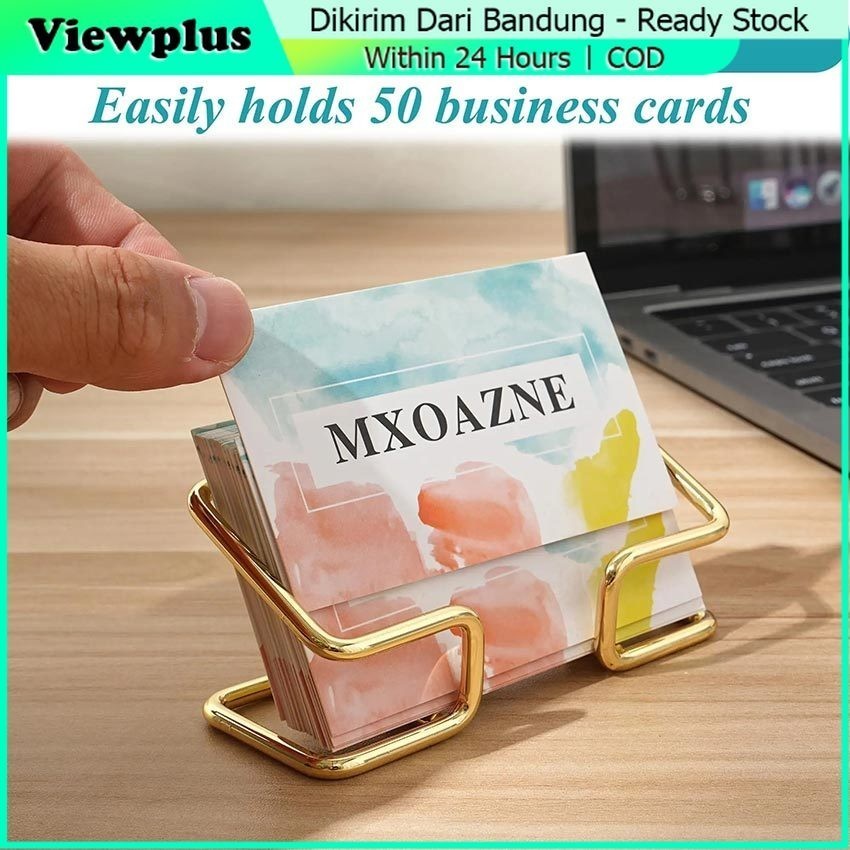 

Stand Kartu Nama Tag Besi - Tempat Kartu Name Card Metal Holder Kotak