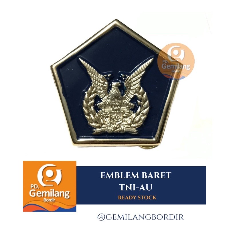 EMBLEM BARET TNI-AU Atribut tni [ kuningan ]