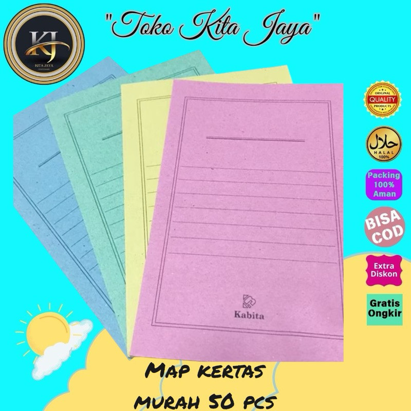 

Map kertas/Stop map murah 50 pcs