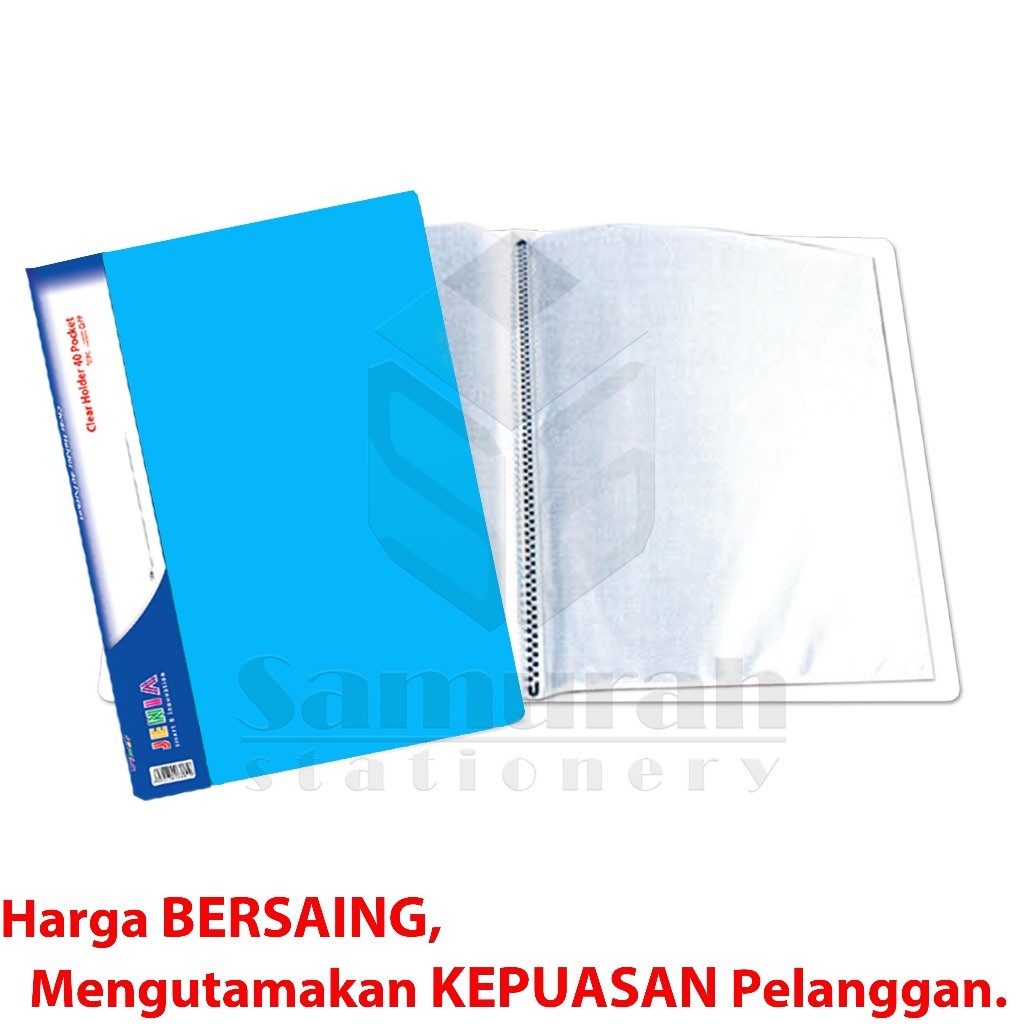 

Map Clear Holder 100 Pocket Polos Folio Jenia / Album Plastik isi 100 lembar Kantong Bening / Map