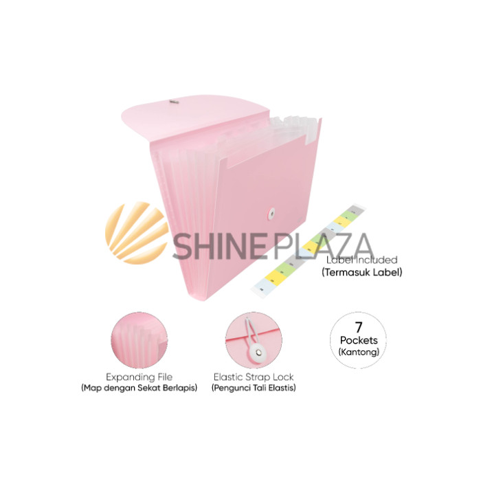 

Map Ekspanding Harmonika Joyko EF-8F4 - Expanding File Pastel Color 7 Pocket