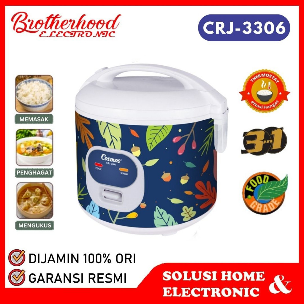 (BISA COD) Magic Com / Rice Cooker Cosmos CRJ 3306 / CRJ3306 / CRJ-3306 / CRJ3305 / CRJ-3305 (100%