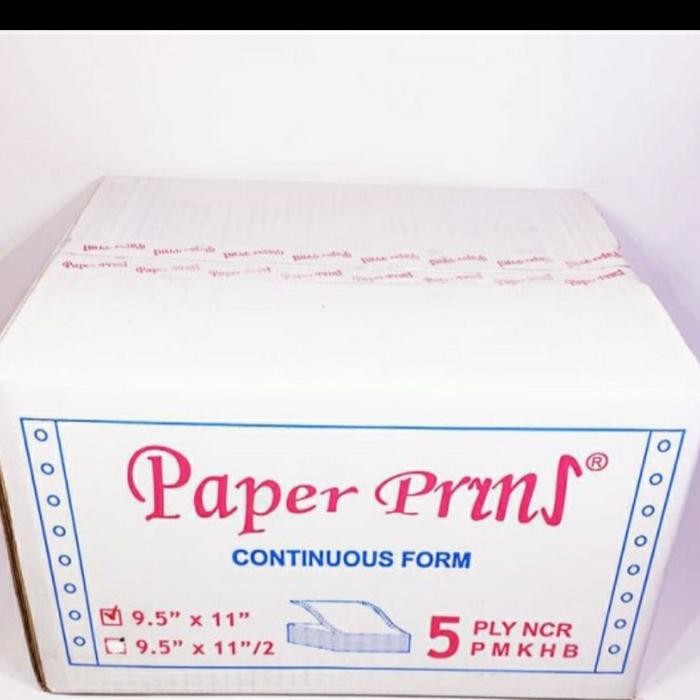 

Kertas Continuous Form 5 Ply 9.5X11/2 Paperpryns (Prs-Bagi2)