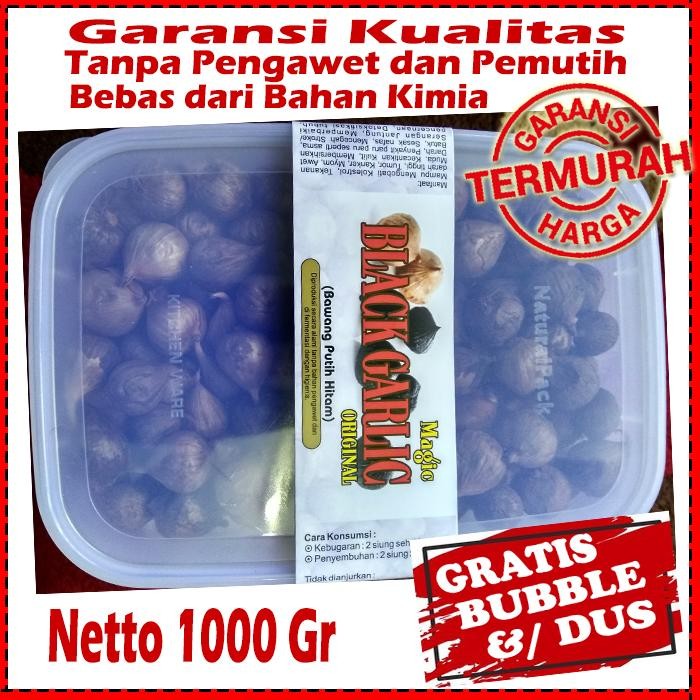 

BAWANG PUTIH HITAM TUNGGAL 1 KG -BLACK GARLIC- BAWANG HITAM LANANG
