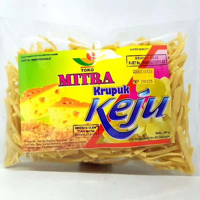 

Mitra Kerupuk Keju Stik 400Gr Krupuk Asli Khas Sidoarjo Mentah Oval Best Seller
