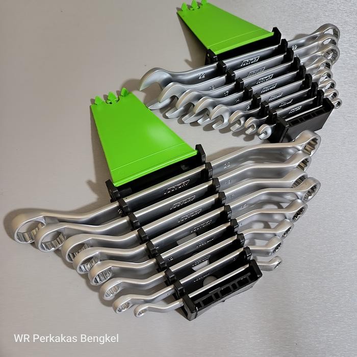 KUNCI RING PAS SET 8 PCS KOMBINASI + KUNCI DOUBLE RING OFFSET SPANNER SET 8 PCS + KUNCI RING 1 SET