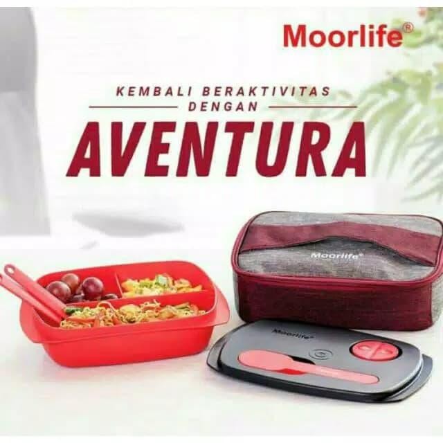 Sensasi Baru Lunch Box Set Kotak Makan Bekal Moorlife Aventura Sxk3104