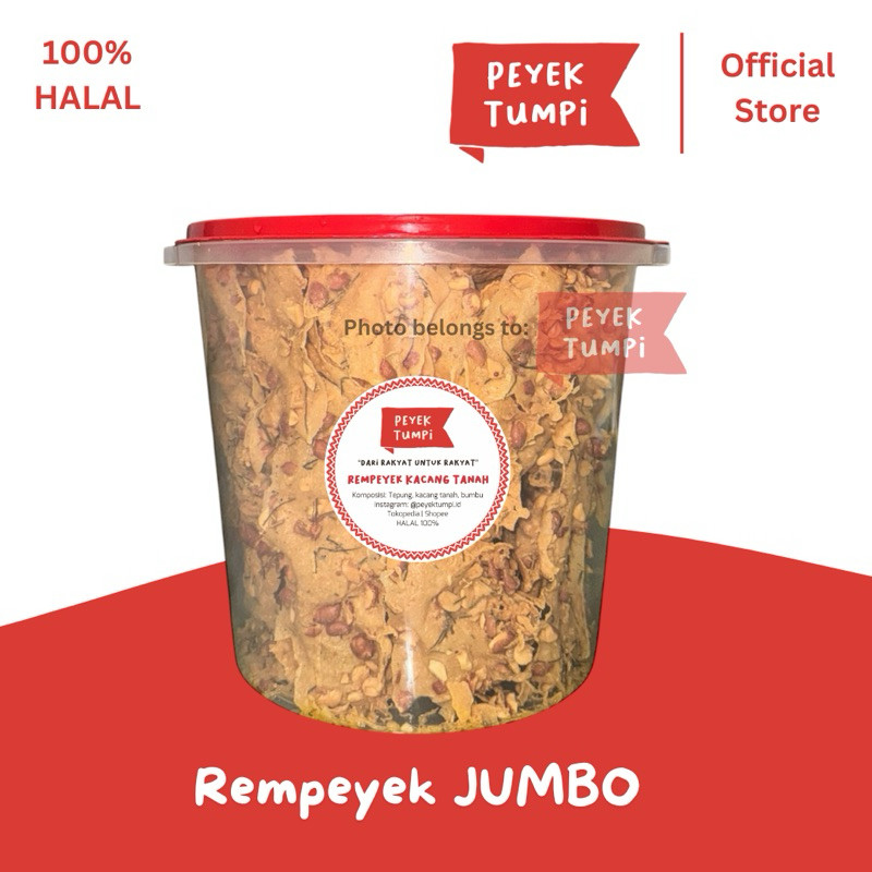 

Lovely Back - PEYEK TUMPI - Rempeyek Semua Varian (JUMBO) Peyek Kacang Peyek Teri Medan Peyek Udang