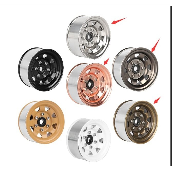 4PCS Metal Velg Beadlock 1.55 Inch RC SCX10 RC4WD