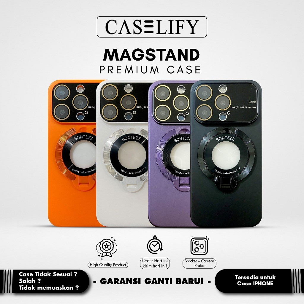 Mex - CASELIFY MagStand PC Case for iPhone 11 12 13 14 15 Pro Plus Max