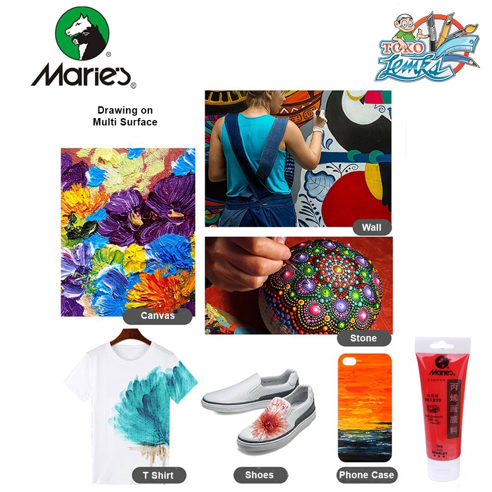 

Maries Acrylic Paint Tubes 120ml / Cat Lukis / Maries Acrylic 120ml / Cat Maries / Maries
