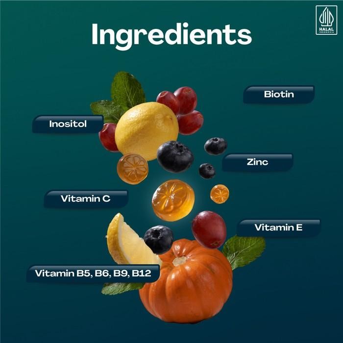 Biotin Gummy untuk Vitan Rambut Rontok Pria Youvit Biotin for Men 42 Hari