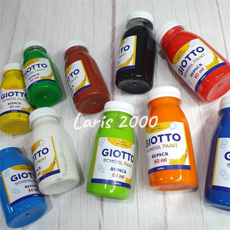 

(12 Warna) Giotto School Paint 60ml / Cat Air Washable