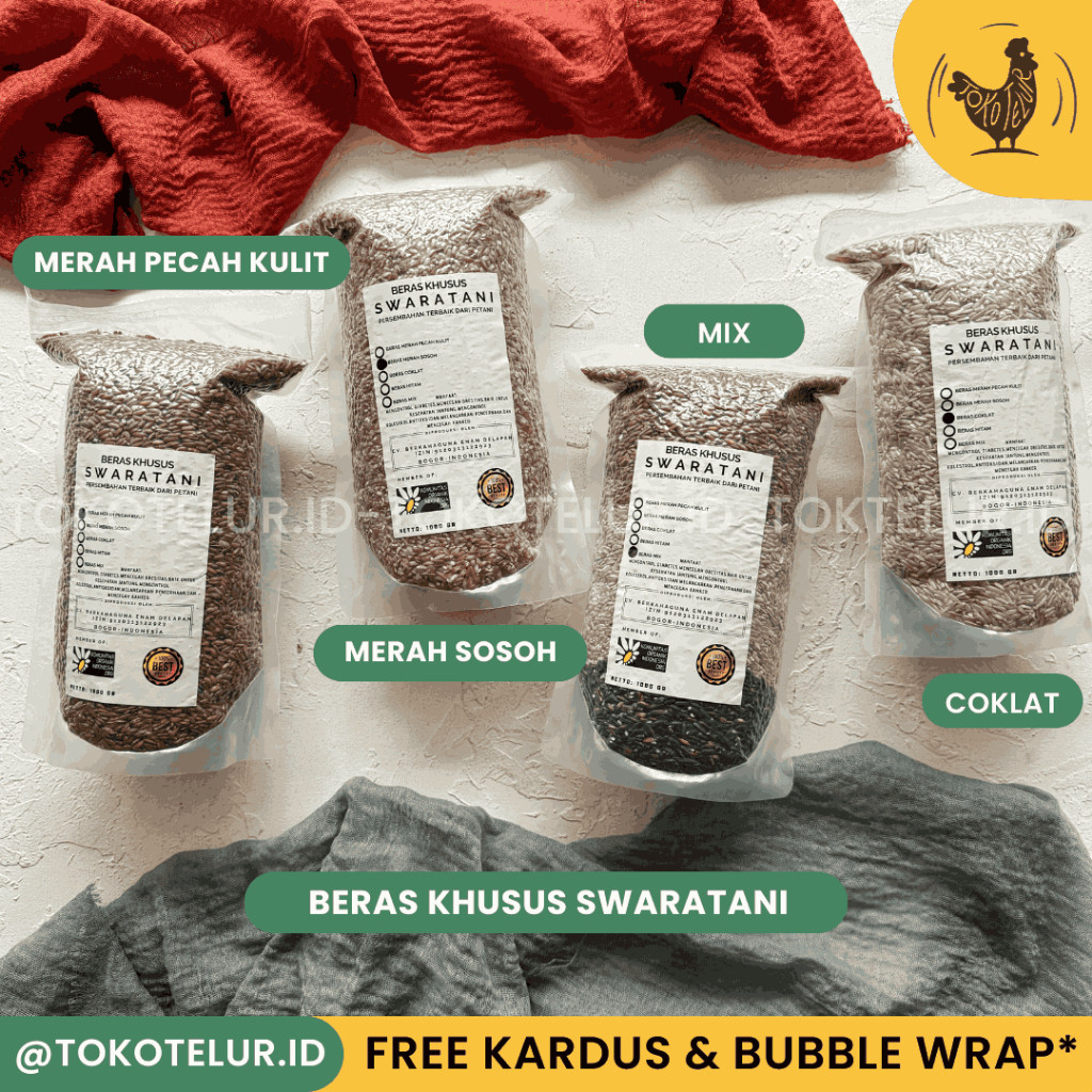 

SWARATANI - Beras Organik (Hitam-Coklat-MIX) 1KG