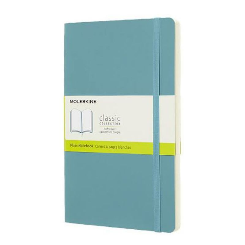

Moleskine Plain Notebook Turquoise Soft Cover - defect 774