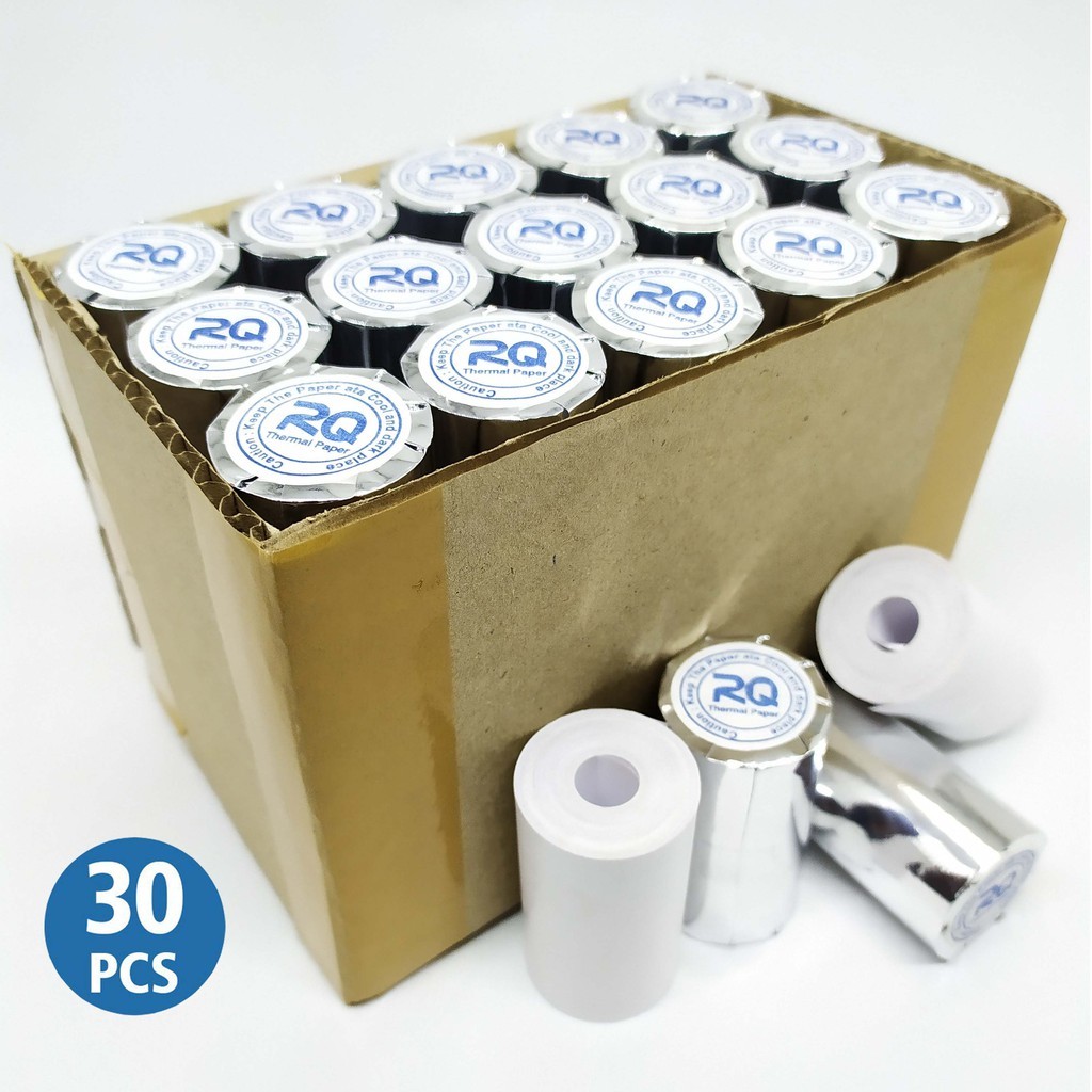 

Kertas Thermal Paket Hemat 57 x 30 Coreless Polos Merek RQ 30 Roll