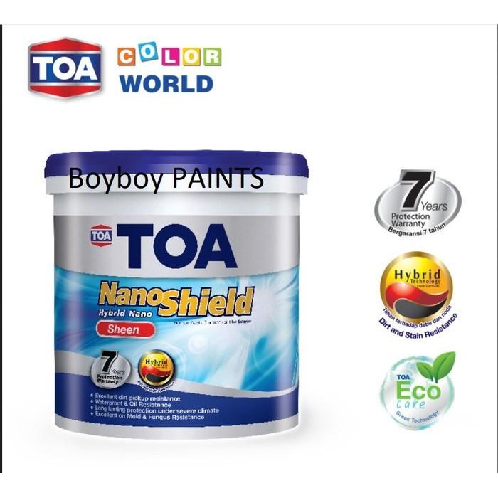 CAT TEMBOK EXTERIOR TOA NANOSHIELD SHEEN Clod Steel 8289 2,5 Liter Tinting