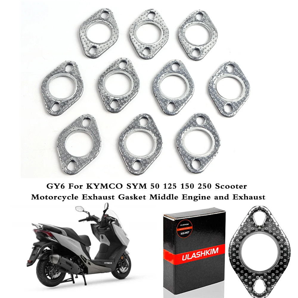 IMPORT Motorcycle Exhaust Gasket Middle Engine and Exhaust GY6 For KYMCO SYM GY6 Exhaust Gasket