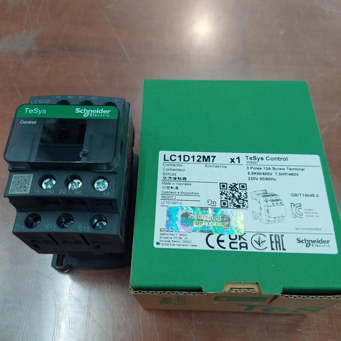 Kontaktor Lc1D12 / Contactor Lc1D12 Koil Ac Schneider