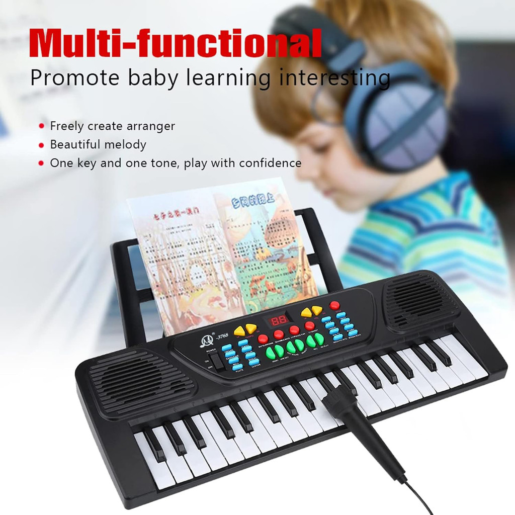 Rum's Store MAYGIV Piano Digital Elektrik Anak 37 Key with Microphone - MQ3768